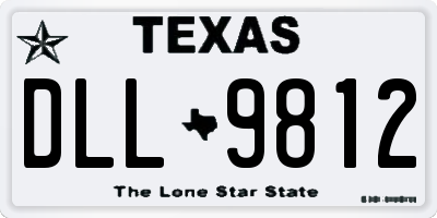 TX license plate DLL9812