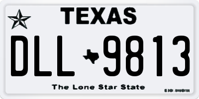 TX license plate DLL9813