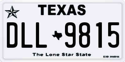 TX license plate DLL9815
