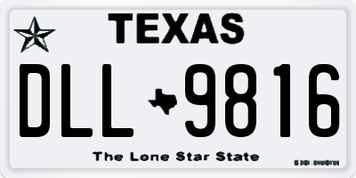 TX license plate DLL9816