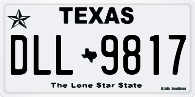 TX license plate DLL9817