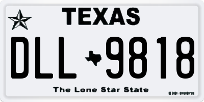 TX license plate DLL9818