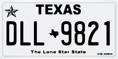 TX license plate DLL9821