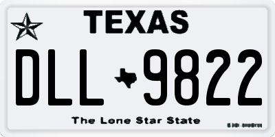 TX license plate DLL9822