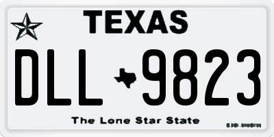 TX license plate DLL9823