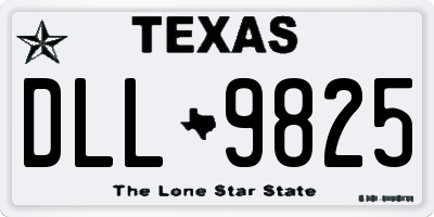 TX license plate DLL9825