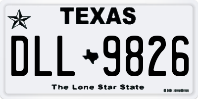 TX license plate DLL9826