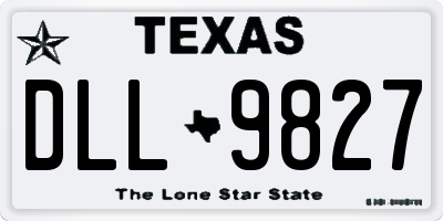 TX license plate DLL9827