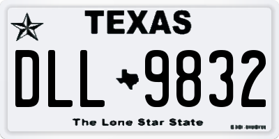 TX license plate DLL9832