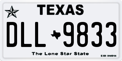 TX license plate DLL9833