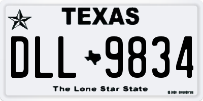 TX license plate DLL9834