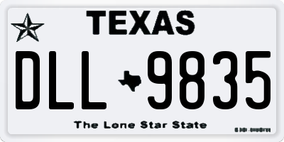 TX license plate DLL9835