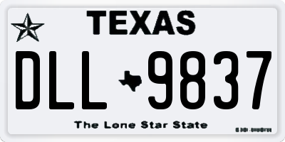 TX license plate DLL9837