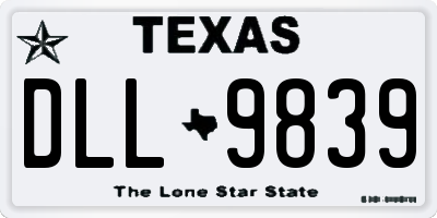 TX license plate DLL9839