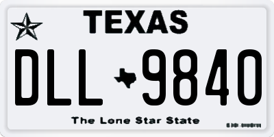 TX license plate DLL9840