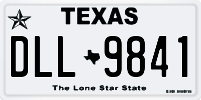 TX license plate DLL9841