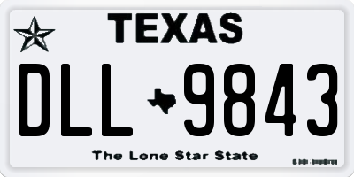 TX license plate DLL9843