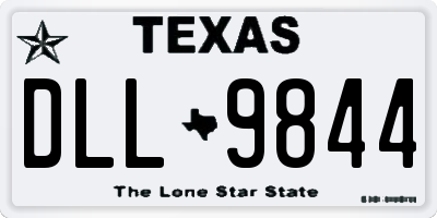TX license plate DLL9844