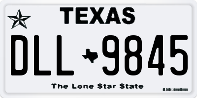 TX license plate DLL9845
