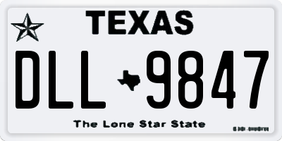 TX license plate DLL9847