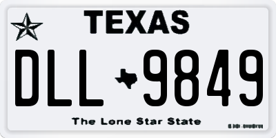 TX license plate DLL9849