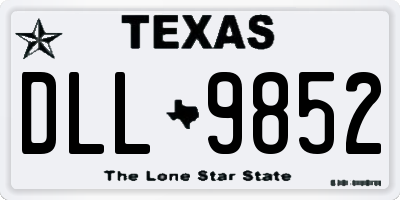 TX license plate DLL9852