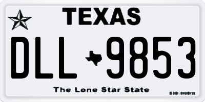 TX license plate DLL9853