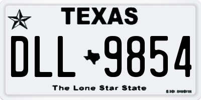 TX license plate DLL9854