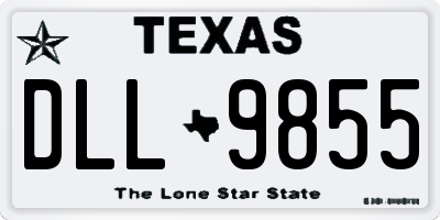 TX license plate DLL9855