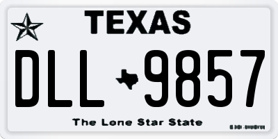 TX license plate DLL9857