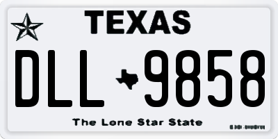 TX license plate DLL9858