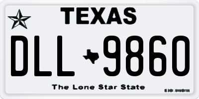 TX license plate DLL9860