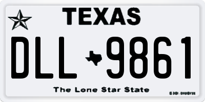 TX license plate DLL9861