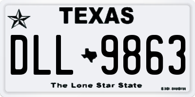 TX license plate DLL9863