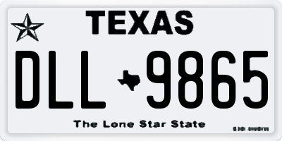 TX license plate DLL9865