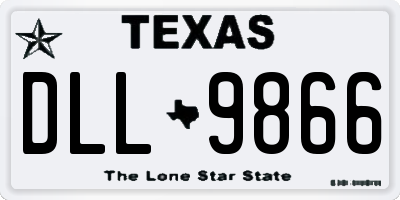 TX license plate DLL9866