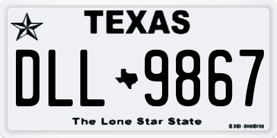 TX license plate DLL9867