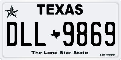 TX license plate DLL9869