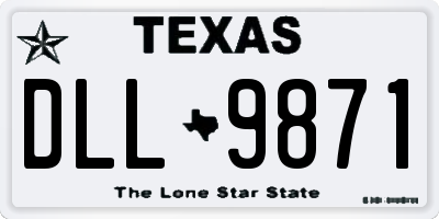 TX license plate DLL9871