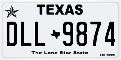 TX license plate DLL9874
