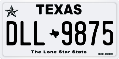 TX license plate DLL9875