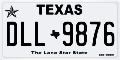TX license plate DLL9876
