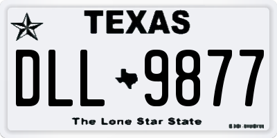 TX license plate DLL9877