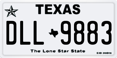 TX license plate DLL9883