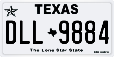 TX license plate DLL9884