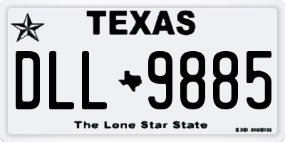 TX license plate DLL9885