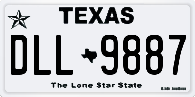 TX license plate DLL9887