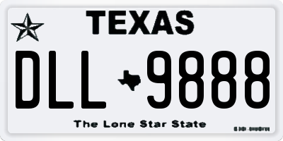 TX license plate DLL9888