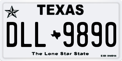 TX license plate DLL9890