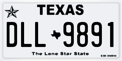 TX license plate DLL9891